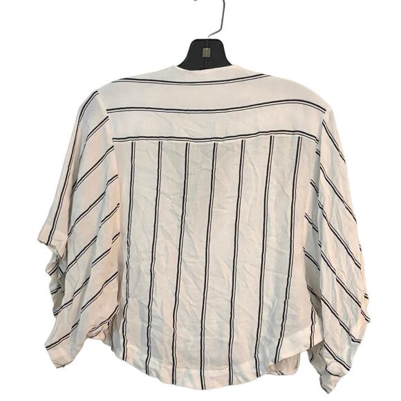 Free People Sleepy Time Crop Top Blouse Womans S/P Wide Batwing Sleeve - Picture 8 of 13